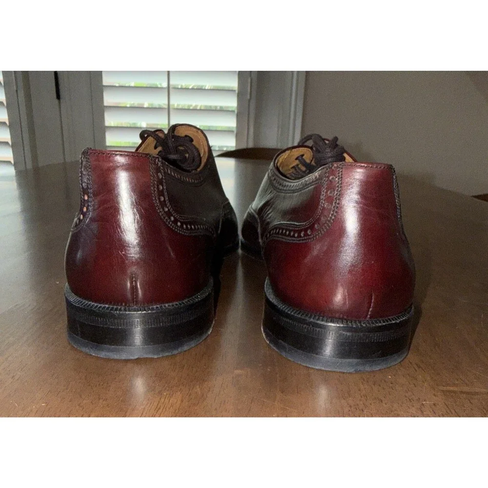 Mezlan Burgundy Cap Toe Oxford Dress Shoes Leather Lace Up Spain Mens 11B